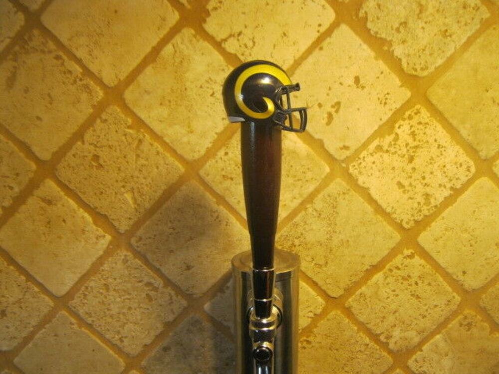NFL Rams Beer Tap Handle Team Los Angeles Football Kegerator Brown Wood